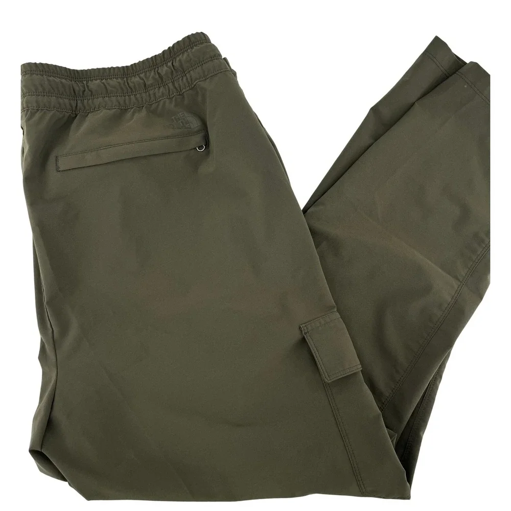 The North‎ Face Cargo Pants Olive Green Elastic Waist Never stop exploring XL